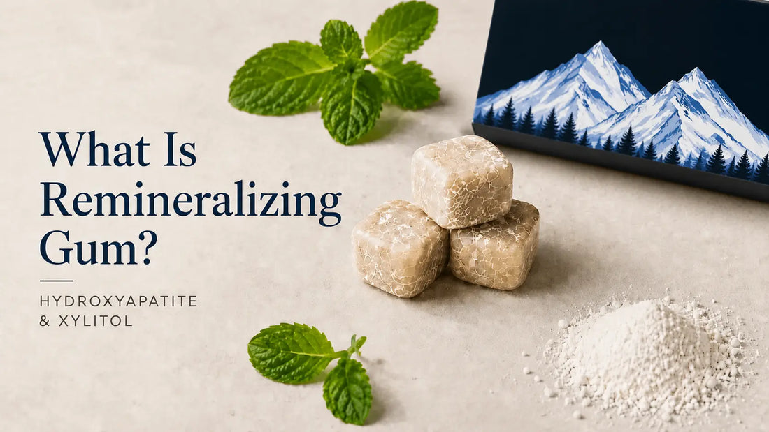  What is remineralizing gum? Small chewing gum pieces. 