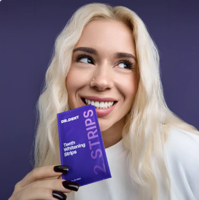 Purple Teeth Whitening Strips UK | PAP+ Formula | Zero Peroxide | 14-Day Treatment