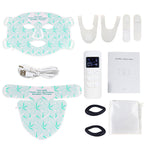 Flexible silicone LED face and neck mask designed for comfortable skincare sessions