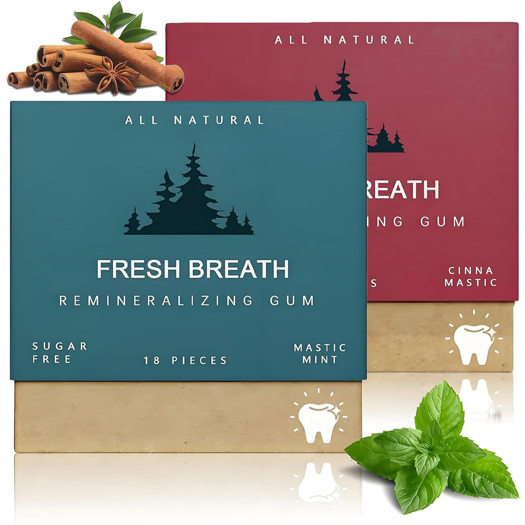 Organic Chewing Gum with Mastic Resin 18 Pieces | Sugar Free | Natural Oral Care