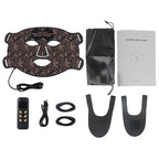 Flexible silicone LED face mask with red and near infrared light therapy