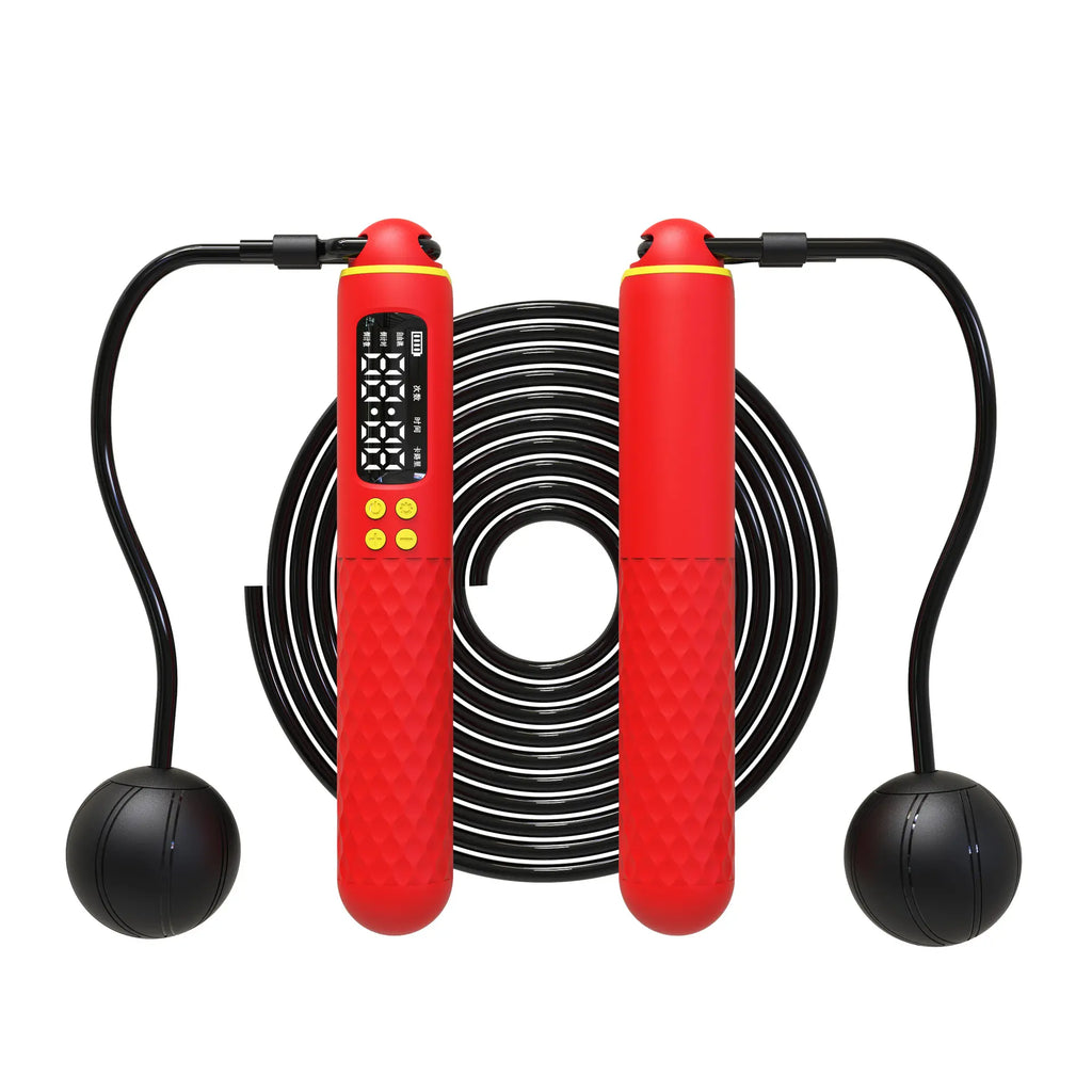 Corded and cordless skipping rope designed for home cardio and calorie-burning workouts