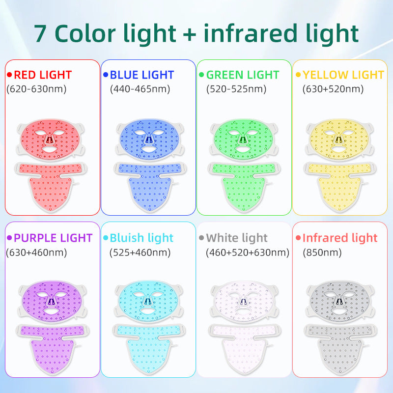 Side view of premium LED light therapy face mask with adjustable fit
